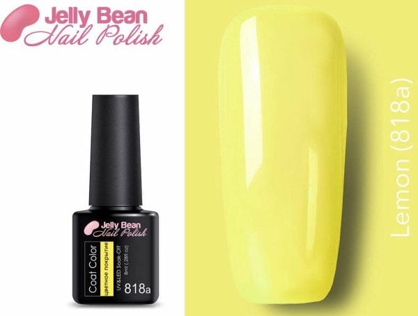 Jelly Bean Nail Polish Gel Nagellak - Gellak - Lemon (818a) - UV Nagellak 8ml