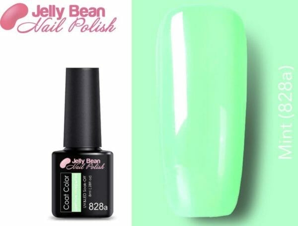 Jelly bean nail polish gel nagellak - gellak - mint (828a) - uv nagellak 8ml