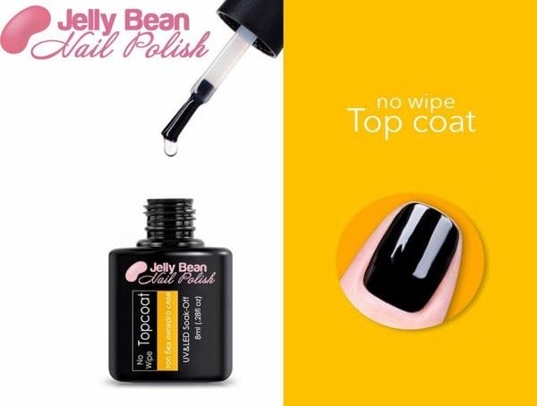 Jelly Bean Nail Polish Gel Nagellak - Gellak - No wipe top coat - UV Nagellak 8ml
