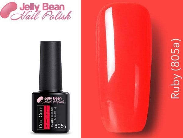 Jelly Bean Nail Polish Gel Nagellak - Gellak - Ruby (805a) - UV Nagellak 8ml