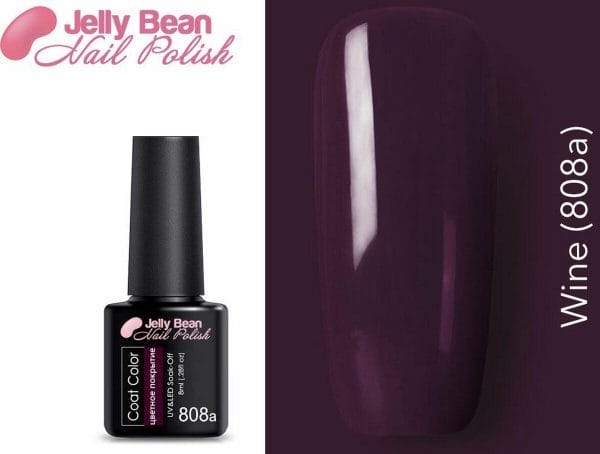 Jelly Bean Nail Polish Gel Nagellak - Gellak - Wine (808a) - UV Nagellak 8ml