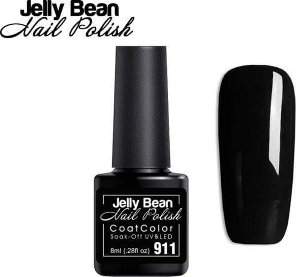 Jelly Bean Nail Polish Gel Nagellak New - Gellak - Black (Zwart) - UV Nagellak 8ml