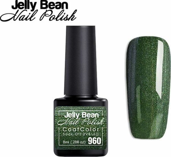 Jelly Bean Nail Polish Gel Nagellak New - Gellak - Forrest Shimmer - Glitter - UV Nagellak 8ml