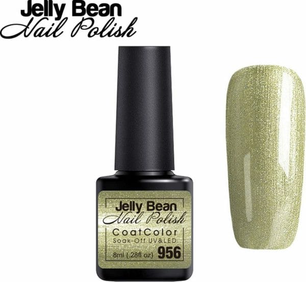 Jelly Bean Nail Polish Gel Nagellak New - Gellak - Gold Shimmer - Glitter - UV Nagellak 8ml