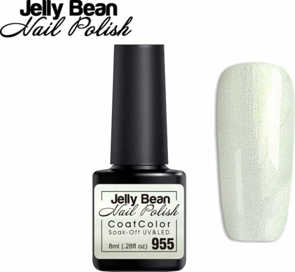 Jelly bean nail polish gel nagellak new - gellak - ivory shimmer - glitter - uv nagellak 8ml