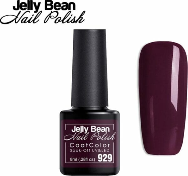 Jelly bean nail polish gel nagellak new - gellak - mahogany - uv nagellak 8ml