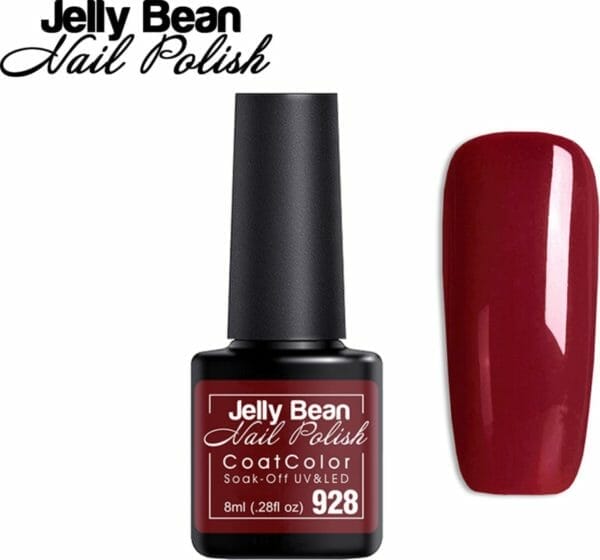 Jelly bean nail polish gel nagellak new - gellak - maroon - uv nagellak 8ml