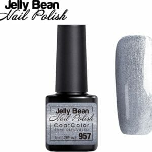 Jelly Bean Nail Polish Gel Nagellak New - Gellak - Silver Shimmer - Glitter - UV Nagellak 8ml