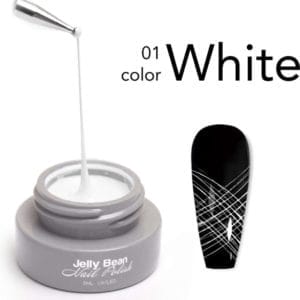 Jelly Bean Nail Polish Spider gel Wit - nail art gel White - UV gellak 5ml