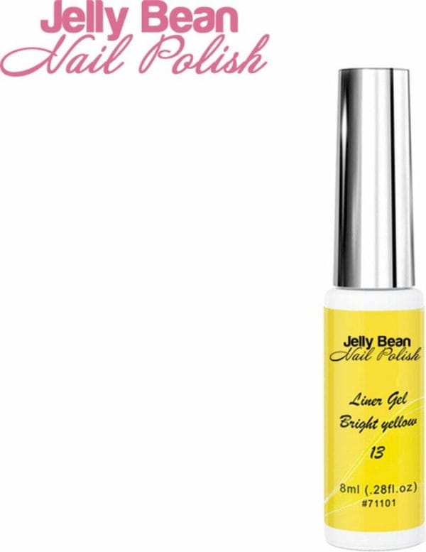 Jelly Bean Nail Polish gel liner Fel geel - nail art line gel Bright Yellow (#13) - UV gellak liner 8ml