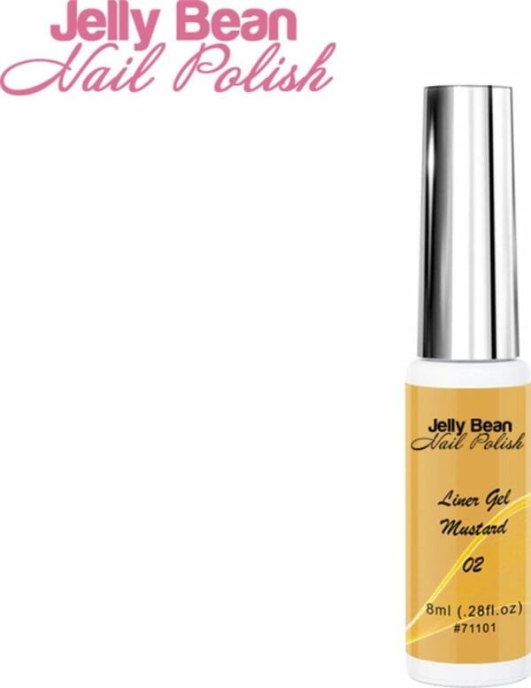 Jelly bean nail polish gel liner geel - nail art line gel mustard - uv gellak liner 8ml