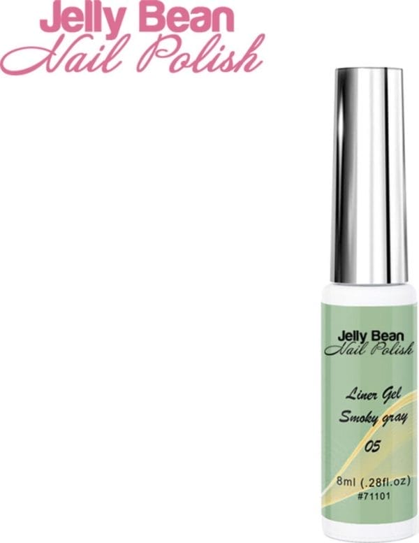 Jelly bean nail polish gel liner grijs groen - nail art line gel smoky gray (#05) - uv gellak liner 8ml