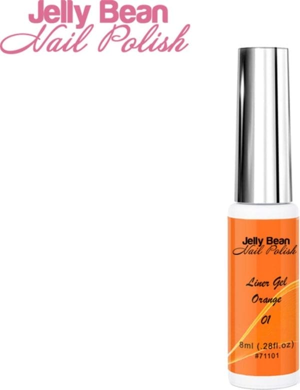 Jelly bean nail polish gel liner oranje - nail art line gel orange (#01) - uv gellak liner 8ml