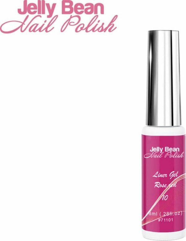 Jelly Bean Nail Polish gel liner Rozerood - nail art line gel Rose Red (#10) - UV gellak liner 8ml