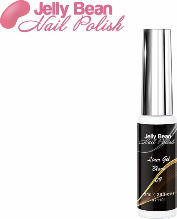 Jelly Bean Nail Polish gel liner Zwart - nail art line gel Black - UV gellak liner 8ml