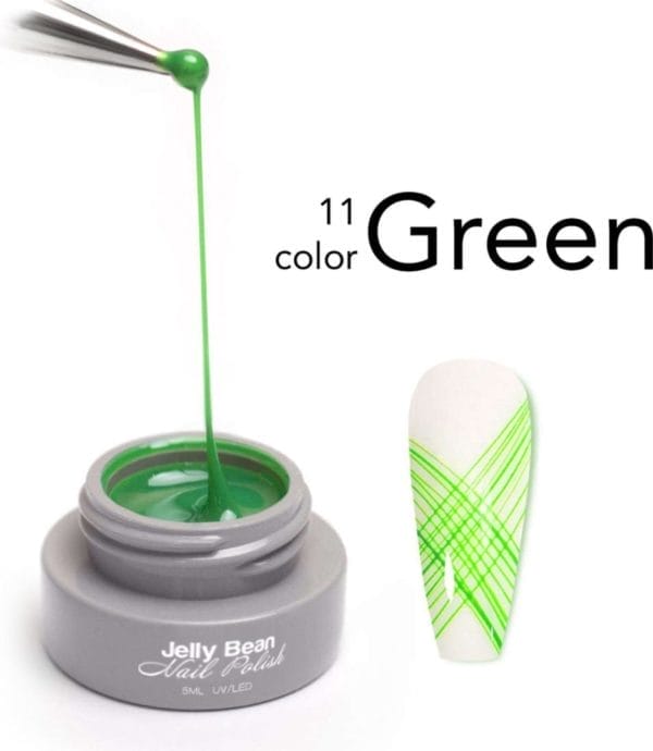 Jelly bean nail polish spider gel groen - nail art gel green - uv gellak 5ml