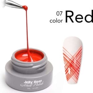 Jelly Bean Nail Polish spider gel Rood - nail art gel Red - UV gellak 5ml