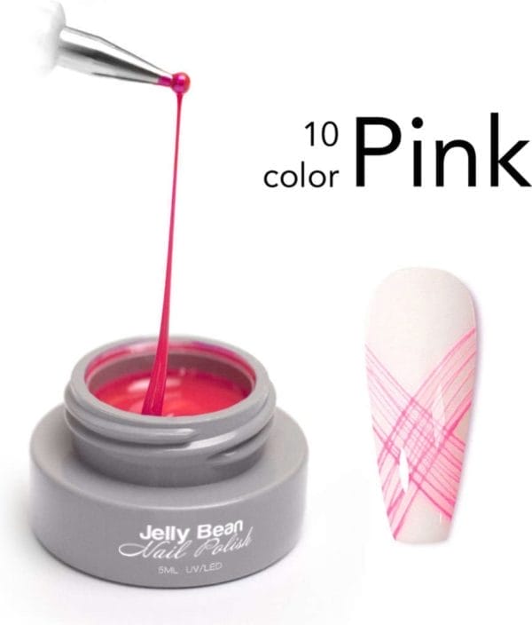 Jelly bean nail polish spider gel roze - nail art gel pink - uv gellak 5ml