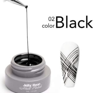 Jelly Bean Nail Polish spider gel Zwart - nail art gel Black - UV gellak 5ml