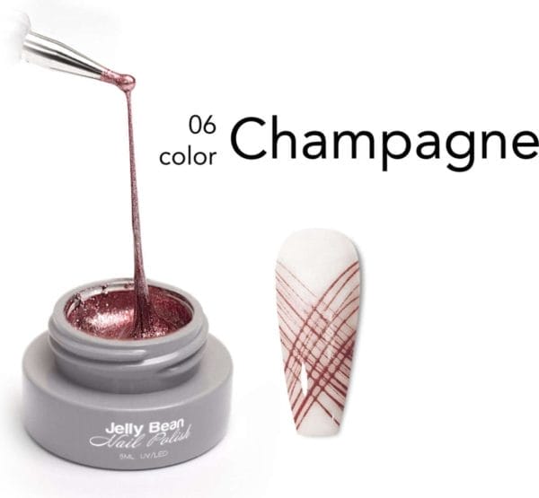 Jelly bean nail polish spidergel lichtbruin - nail art gel champagne - uv gellak 5ml