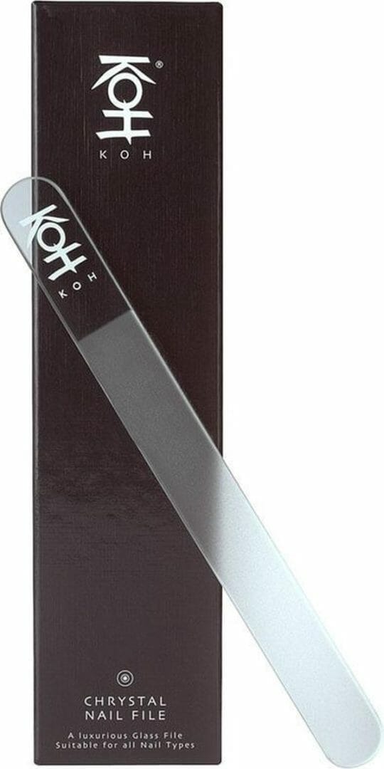 Koh crystal nail file large nagelvijl - vijlt de nagels geleidelijk en zacht in vorm en sluit de nagel perfect af - in een luxe, elegante cassette - 1st. Koh crystal nail file large - nagelvijl 1 st