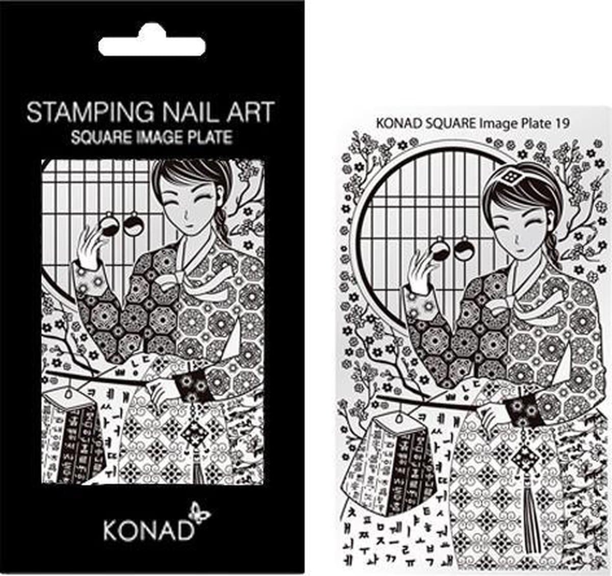 Konad square plates 19 met verschillende stempel designs. Konad square plates 19 met verschillende stempel designs.