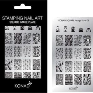 KONAD Square stempel sjablonen plaat 08 - Dieren & Dierenprint