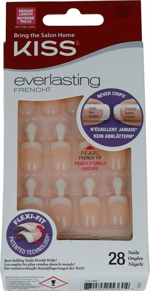 Kiss everlasting french nail kit medium pearl