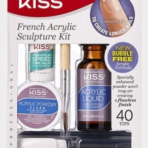 Kiss Gellak French Acrylic Kit - Kunstnagels - Hele set - Nepnagels