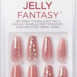 Kiss Gellak Jelly Fantasy Nails - Kunstnagels - 28 stuks - Nepnagels - Be Jelly