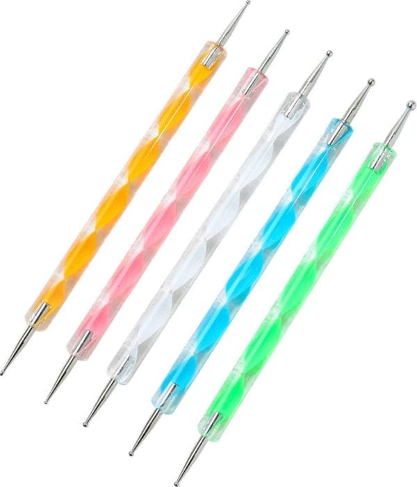 Knaak dotting tools set - 5 stuks - multicolor - druppelpen - nail art