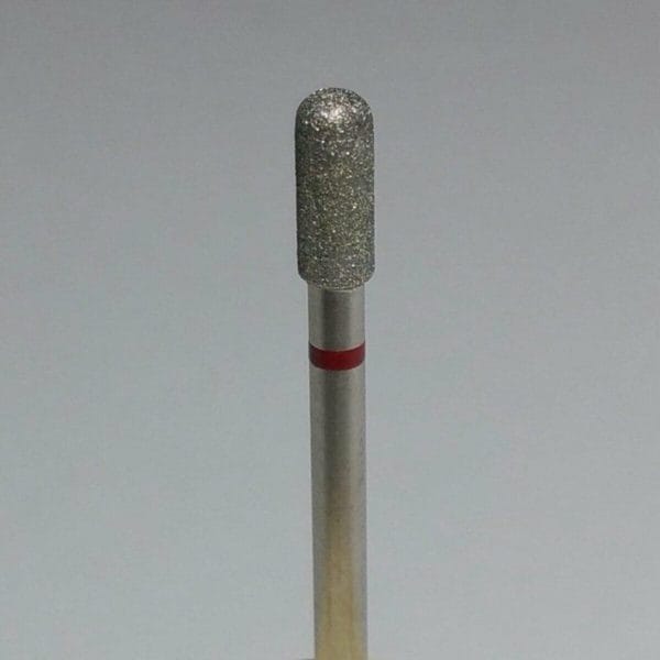 Korneliya nagelfrees - nagelfreesbitjes - frees bitje diamant cilinder afgerond rood 2,1 mm