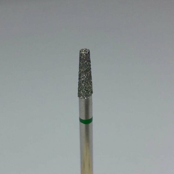 Korneliya nagelfrees - nagelfreesbitjes - frees bitje diamant kegel plat groen 2,5 mm