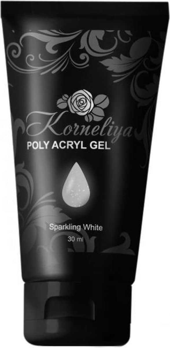Korneliya Polygel - Gel Nagellak - Acrylgel Nagels - Polyacrylgel SPARKLING WHITE 30 Gram