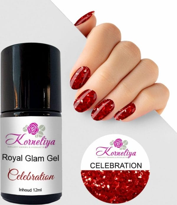 Korneliya Royal Glam Gellak - Glitter Gelpolish CELEBRATION 12 ml