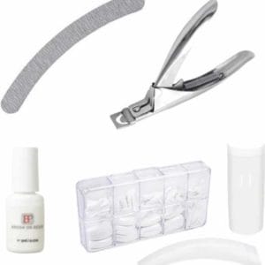 Kunstnagel Set French Wit Luxor - Complete Nageltips Kit