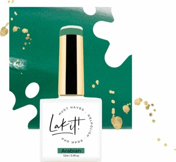 Lak-it! Gellak - arabian - green semi permanente - soak off - uv/led - gelpolish - vegan en cruelty free - must have collection
