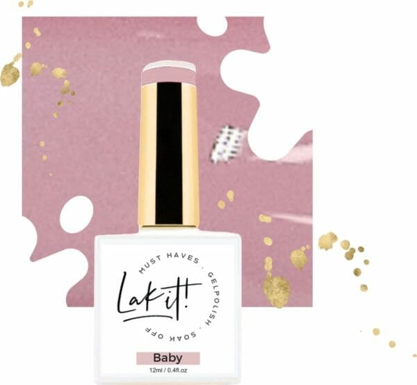 Lak-it! Gellak - baby - pink rose semi permanente - soak off - uv/led - gelpolish - vegan en cruelty free - must have collection