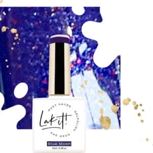 LAK-IT! gellak - Blue Moon - purple blue glitter semi permanente - soak off - uv/led - gelpolish - vegan en cruelty free - must have collection