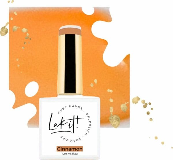 Lak-it! Gellak - cinnamon - orange semi permanente - soak off - uv/led - gelpolish - vegan en cruelty free - must have collection