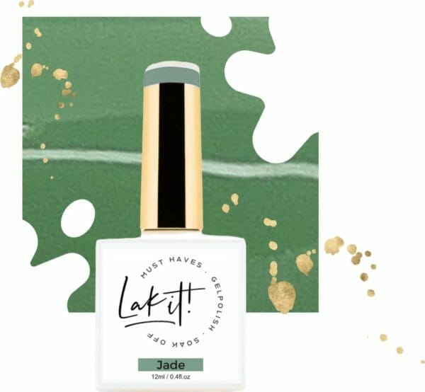 LAK-IT! gellak - Jade - groen semi permanente - soak off - uv/led - gelpolish - vegan en cruelty free - must have collection