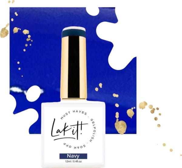 Lak-it! Gellak - navy - blue semi permanente - soak off - uv/led - gelpolish - vegan en cruelty free - must have collection