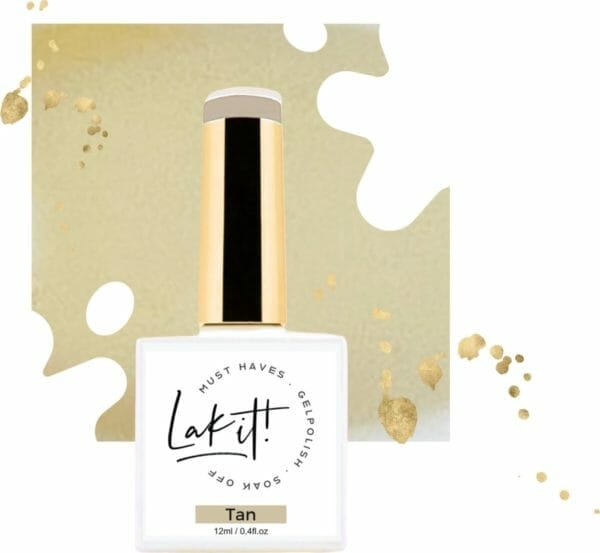 Lak-it! Gellak - tan - creme off white semi permanente - soak off - uv/led - gelpolish - vegan en cruelty free - must have collection