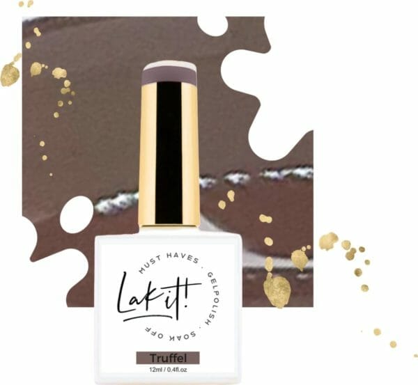 Lak-it! Gellak - truffel - brown grey taupe semi permanente - soak off - uv/led - gelpolish - vegan en cruelty free - must have collection