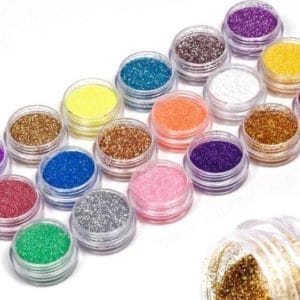 LOUZIR 18-Delige Nail Art Acrylpoeder met glitter- glam en glitter