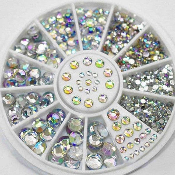 Louzir nagel diamantjes - hotfix rhinestones - 3d diamond nail art steentjes set - carrousel -strass nagel - nagel decoratie