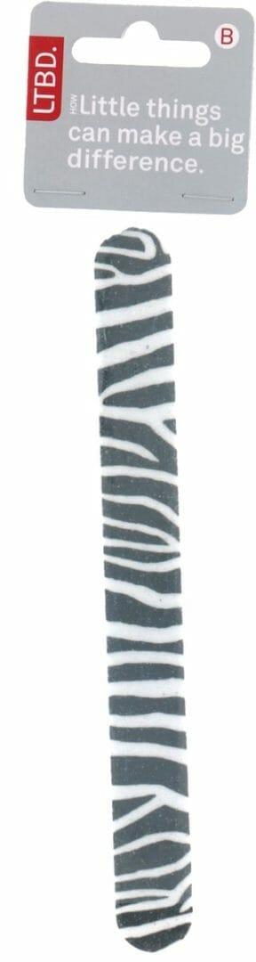 LTBD nagelvijl - large 18 cm - zwart wit zebra - fijne en grove zijde