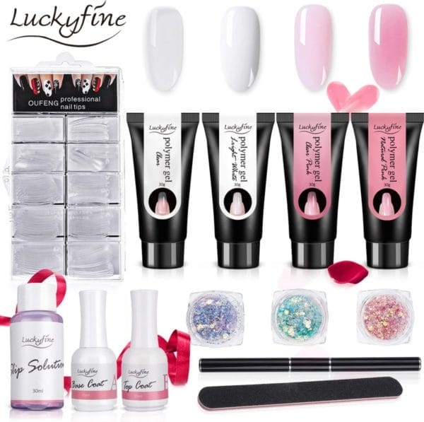 Luckyfine polygel starterkit - 4 kleuren x 30g - polygel kit