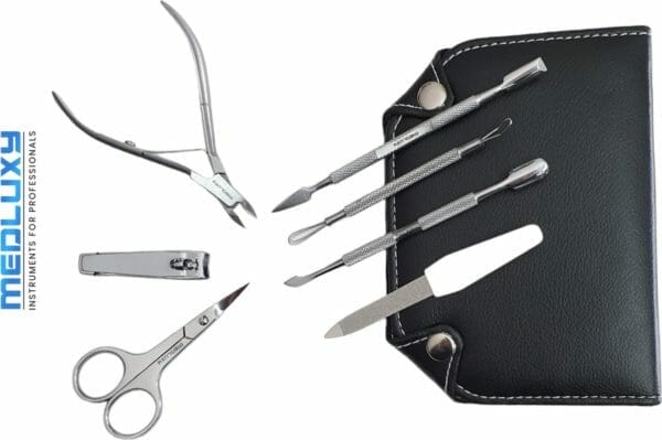 Medluxy - manicure pedicure set - 8-delig - incl. Etui - [nagelverzorging - hand en voetverzorging - reisset]