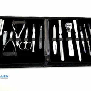 MEDLUXY - Pedicure - Manicure Set - 15-delig - incl. etui - VOORDEEL PAKKET - [nagelverzorging - hand en voetverzorging]